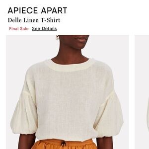 Apiece Apart cream Delle Tee Sz XS